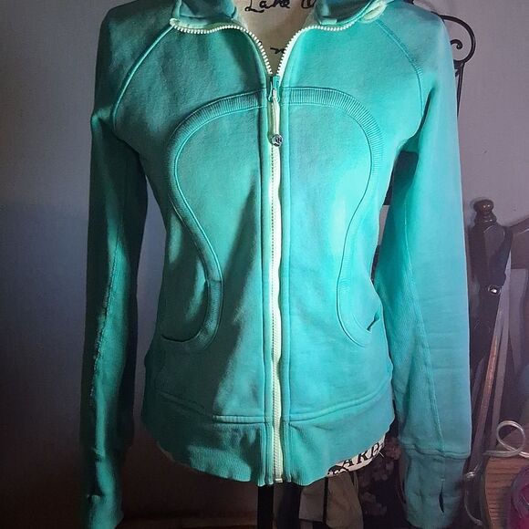 Lululemon Women's Teal Scuba Hoodie Jacket Size 8 - Picture 3 of 12
